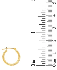 Macy's Corrugated Hoop Earrings in 10k Yellow Gold
