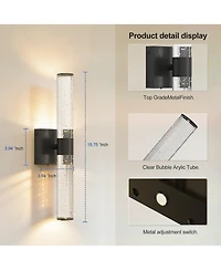 Midola 2 Sets Bathroom Light, Modern Wall Lights Light Fixture (Led), Bathroom Over Mirror Wall Lights for Kitchen Dining Room Bedroom Hallway