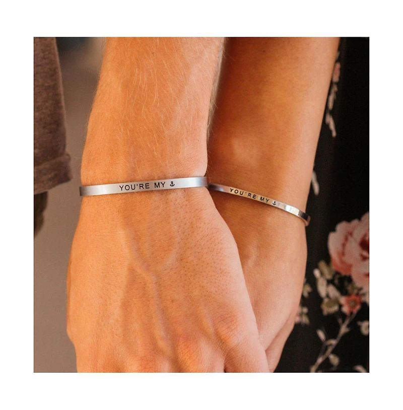 Mantra You're My Anchor Navy-Marine Corps Relief Society Bracelet - Outside