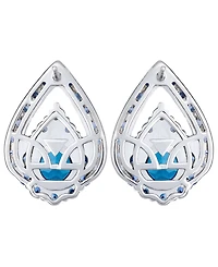 Le Vian Deep Sea Blue Topaz Pear Shaped, Sapphire Ombre & White Sapphire Earrings (4-3/8 ct. t.w.) in 14k Vanilla Gold