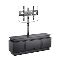 Sugift 60 in Tv Stand with Built-In Mount for 32-75 in TVs, 3-Tier Entertainment Center with Power Outlets and 16-Color LEDs