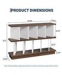 homfan 8 Cube Storage Organizer, Open Bookshelf with 10 Removable Back Panels, Display Shelf for Living Room, Bedroom, Entrance Hall, Home Office