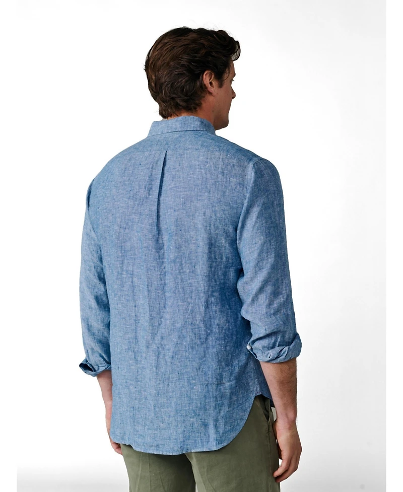 Aubin Men's Worlaby Linen Long Sleeve Shirt