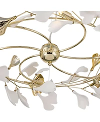 Possini Euro Design Descanso Gold and Ceramic -Light Chandelier