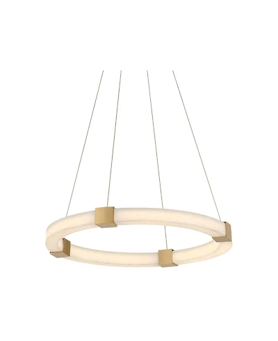 Possini Euro Design Talno Gold and Faux Alabaster Led Ring Chandelier