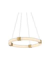 Possini Euro Design Talno Gold and Faux Alabaster Led Ring Chandelier