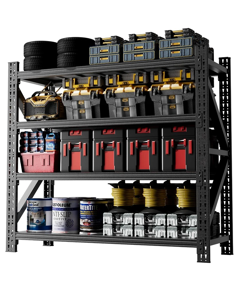 Streamdale Furniture Heavy Duty 4-Shelf Adjustable Metal Garage Storage Unit