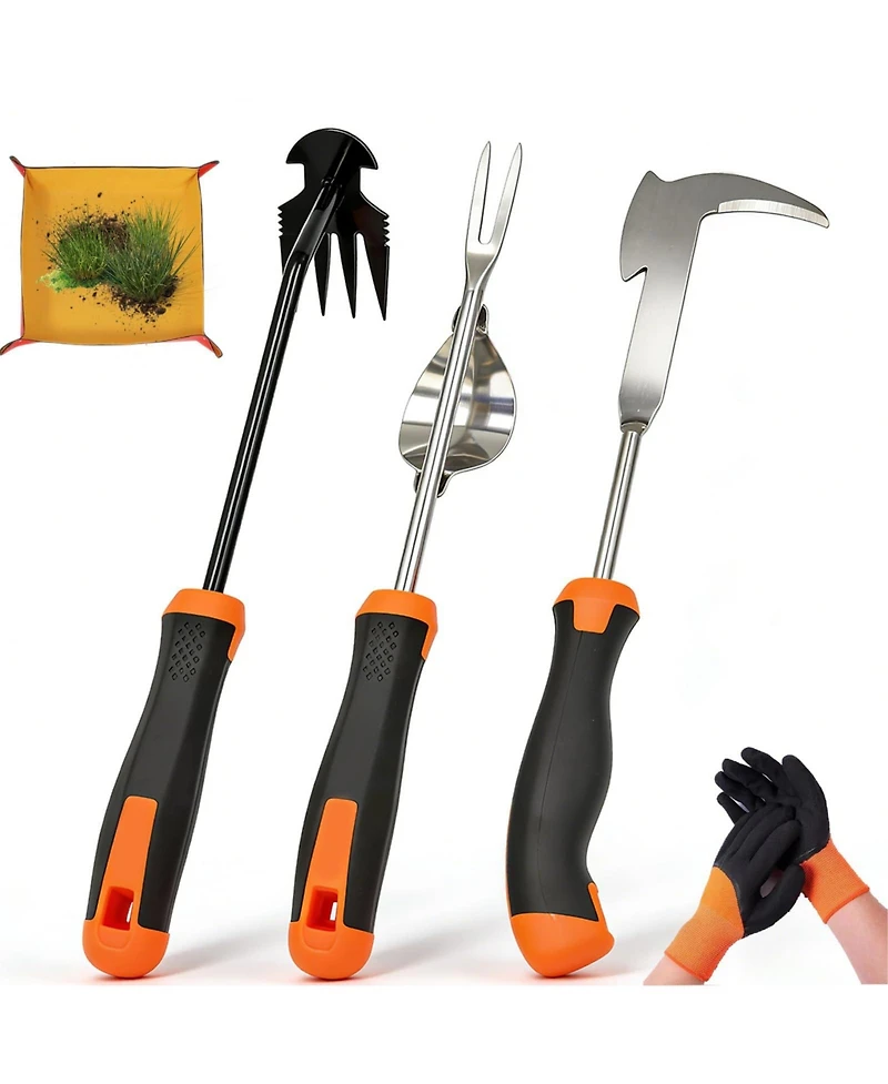 Xdovet Weed Puller Tool Stainless Steel Garden Weeding Set
