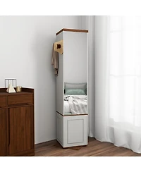 Streamdale Furniture 360 Rotating Storage Cabinet with Full-Length Mirror