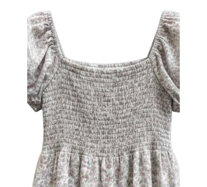 With Jules Girls' 7-16 Short-Sleeve Printed Square Neck Dress