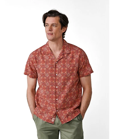 Aubin Men's Abbey Cuban Collar Short Sleeved Shirt