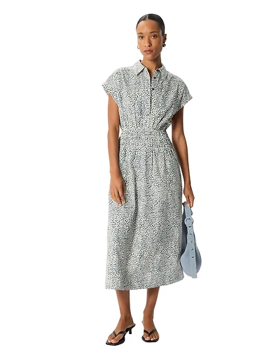 Whistles Women's Flecked Animal Collared Dress