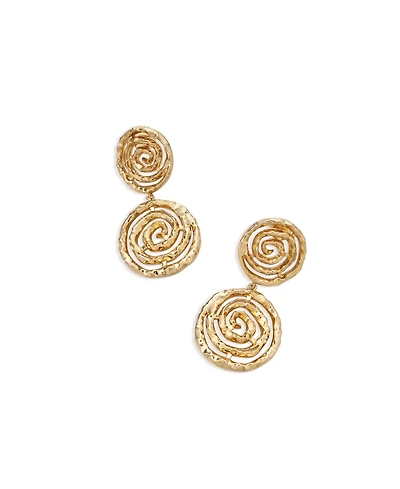 Retro Chic Eternal Spiral Drop Earrings