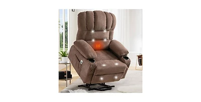 Clihome Power Lift Recliner Chair Recliners for Elderly with Heat and Massage Recliner Chair for Living Room with Infinite Position and Side Pocket