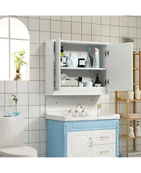 Volenca 2-Door Wall-Mounted Mirrored Medicine Cabinet, 22-in W
