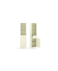 Volenca 67-in Tall Narrow Bathroom Cabinet with Fluted Door and Drawer