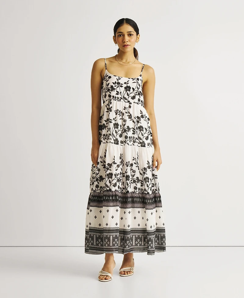 Reistor Women's Strappy Tiered Maxi Dress