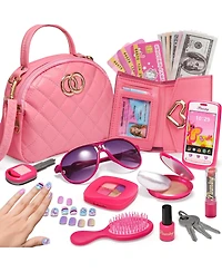 Gnuadz 33-piece Pretend Makeup Kit Purse Princess Gifts for Girls