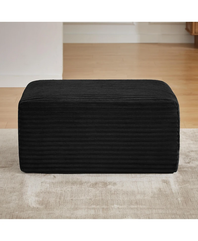 Sailvan L-Shaped Cloud Sectional Sofa with Ottoman
