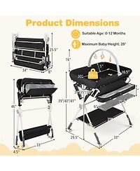 Slickblue Baby Changing Table with Storage Bag Foldable Nursery Organizer