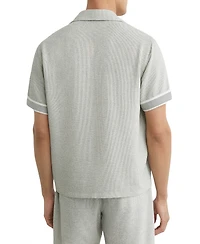 Reiss Men's Dornie Stripe Tape Printed Shirt