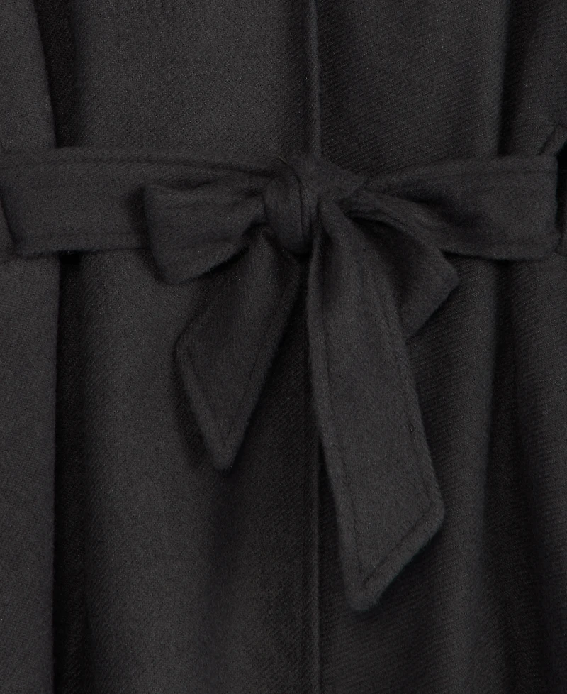 Style & Co Women's Oversized-Collar Belted Topper, Macy's Exclusive