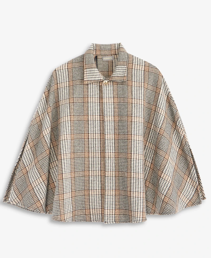 Style & Co Women's Plaid Houndstooth Topper, Macy's Exclusive