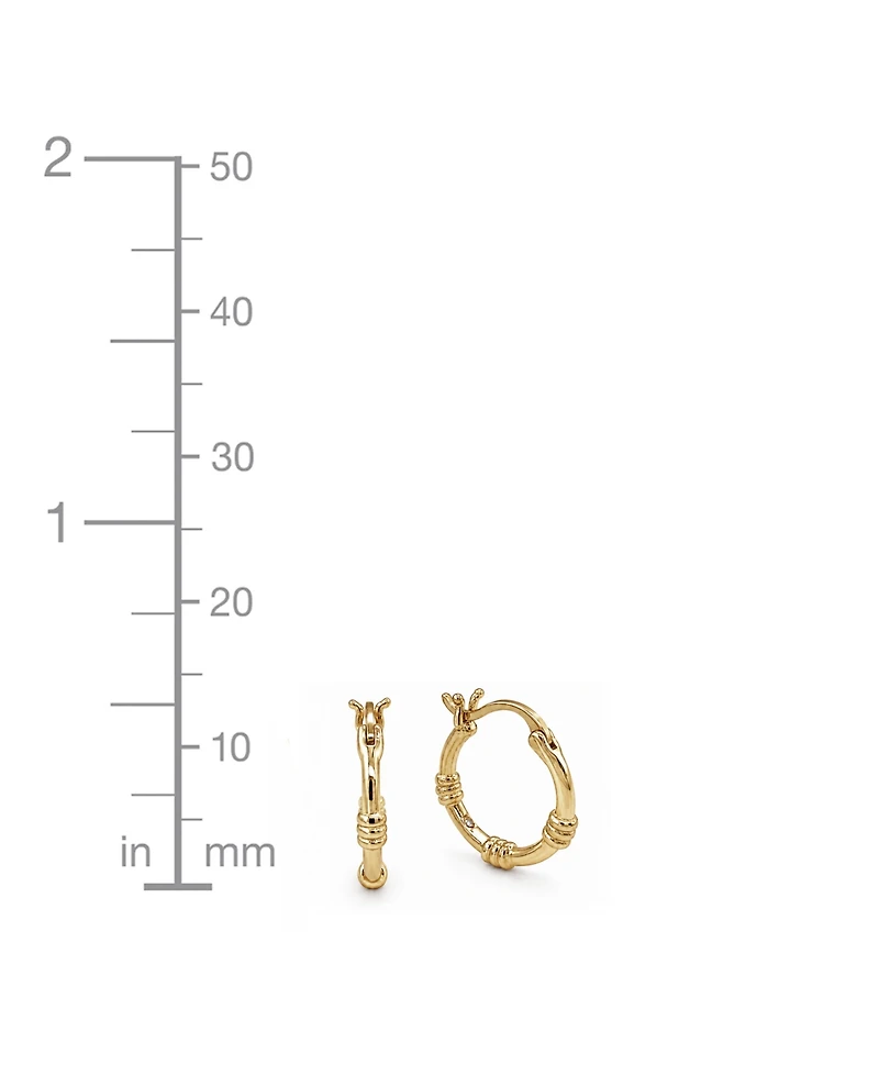 And Now This Duo Crystal Hoop and Textured Hoop, Set of 2