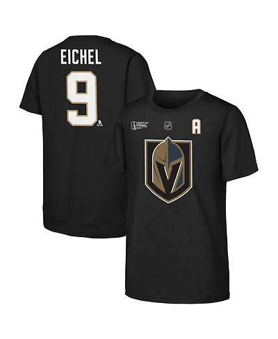 Outerstuff Big Boys and Girls Jack Eichel Black Vegas Golden Knights 2026 Stanley Cup Final Name Number T-Shirt