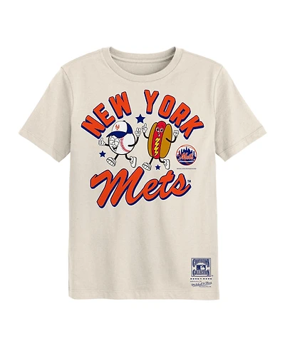 Mitchell & Ness Preschool Natural New York Mets Snack T-Shirt