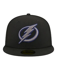 New Era Men's Black Tampa Bay Lightning Color Pop 59FIFTY Fitted Hat