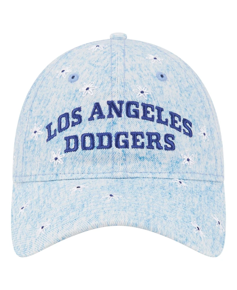 New Era Women's Light Blue Los Angeles Dodgers Daisy All Over 9TWENTY Adjustable Hat