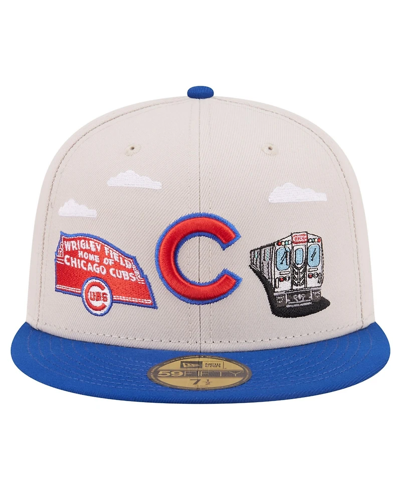 New Era Men's Khaki Chicago Cubs City Icon 59FIFTY Fitted Hat