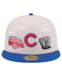 New Era Men's Khaki Chicago Cubs City Icon 59FIFTY Fitted Hat