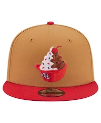 New Era Men's Khaki/Red Washington Nationals Ice Cream 9FIFTY Snapback Hat