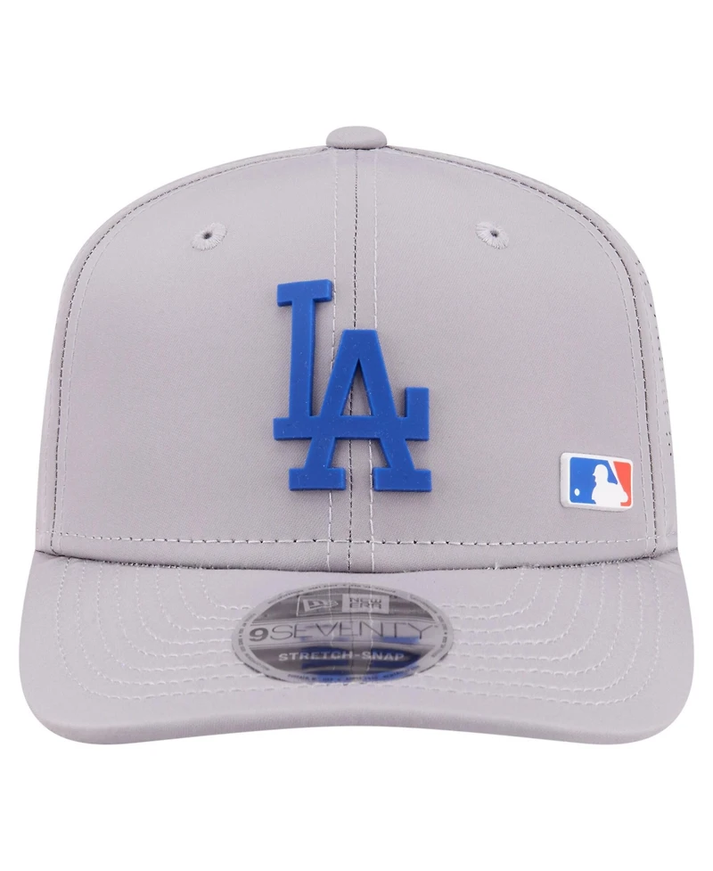 New Era Men's Gray Los Angeles Dodgers Laser Perforated 9SEVENTY Adjustable Hat