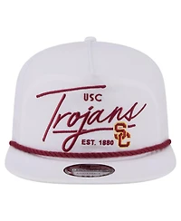 New Era Men's White Usc Trojans Team Rope 19TWENTY Adjustable Hat