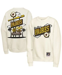 Mitchell & Ness Big Boys and Girls Natural San Diego Padres Retro Billboard Sweatshirt