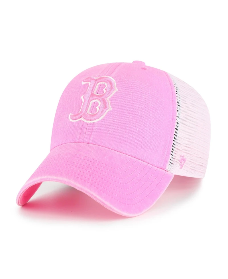 '47 Brand Women's Pink Boston Red Sox Summer Fun Trucker Clean Up Adjustable Hat