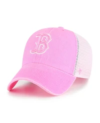 '47 Brand Women's Pink Boston Red Sox Summer Fun Trucker Clean Up Adjustable Hat