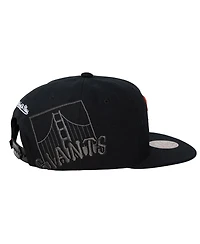Mitchell & Ness Men's and Women's Black San Francisco Giants Side Logo Snapback Hat