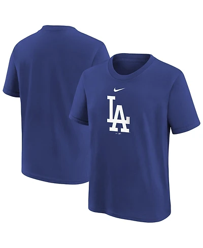 Nike Big Boys and Girls Royal Los Angeles Dodgers Large Logo T-Shirt
