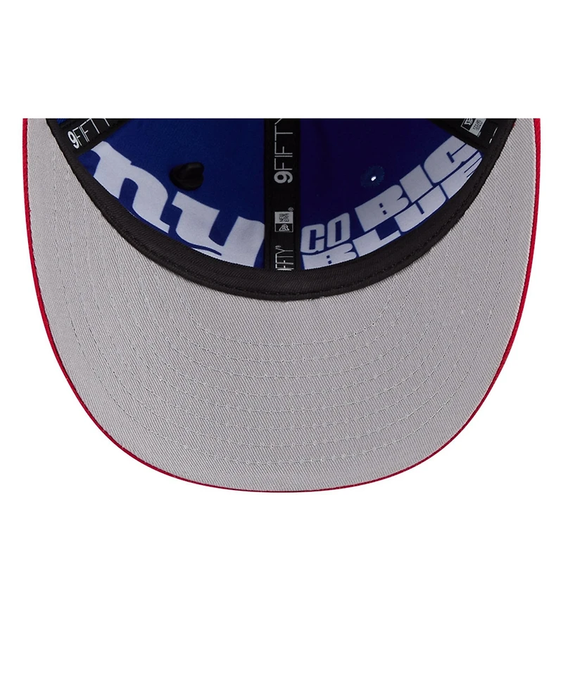 New Era Big Boys and Girls Royal/Red New York Giants 2026 Nfl Draft Pre-Curved 9FIFTY Snapback Hat