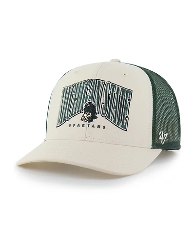 '47 Brand Men's Natural Michigan State Spartans Drawbridge Trucker Adjustable Hat