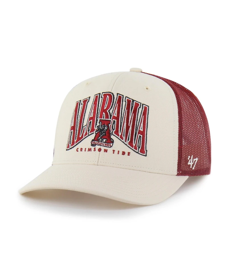 '47 Brand Men's Natural Alabama Crimson Tide Drawbridge Trucker Adjustable Hat