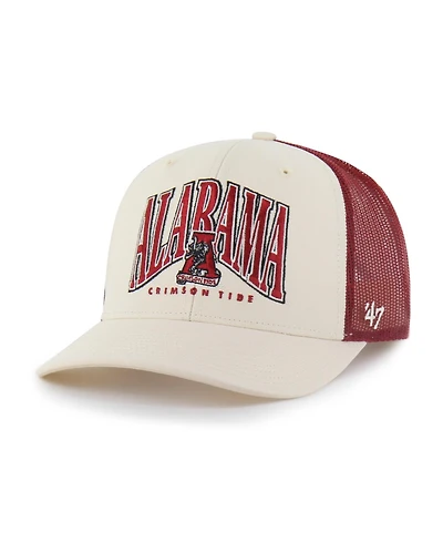 '47 Brand Men's Natural Alabama Crimson Tide Drawbridge Trucker Adjustable Hat
