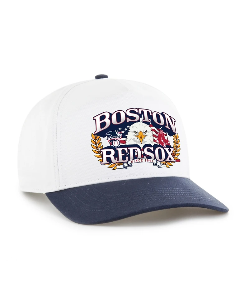'47 Brand Men's White/Navy Boston Red Sox Americana Eagle Hitch Adjustable Hat