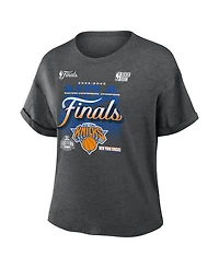 Fanatics Women's Charcoal New York Knicks 2026 Nba Eastern Conference Champions Locker Room Tri-Blend T-Shirt