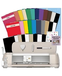 cricut Maker 4 Cutting Machine with Vinyl and Iron-On Sheets Bundle