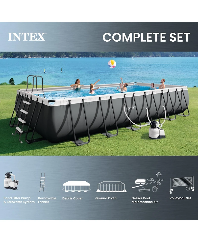 Intex 26367EH 24' x 12' x 52" Ultra Xtr Frame Swimming Pool w/ Robot Vacuum